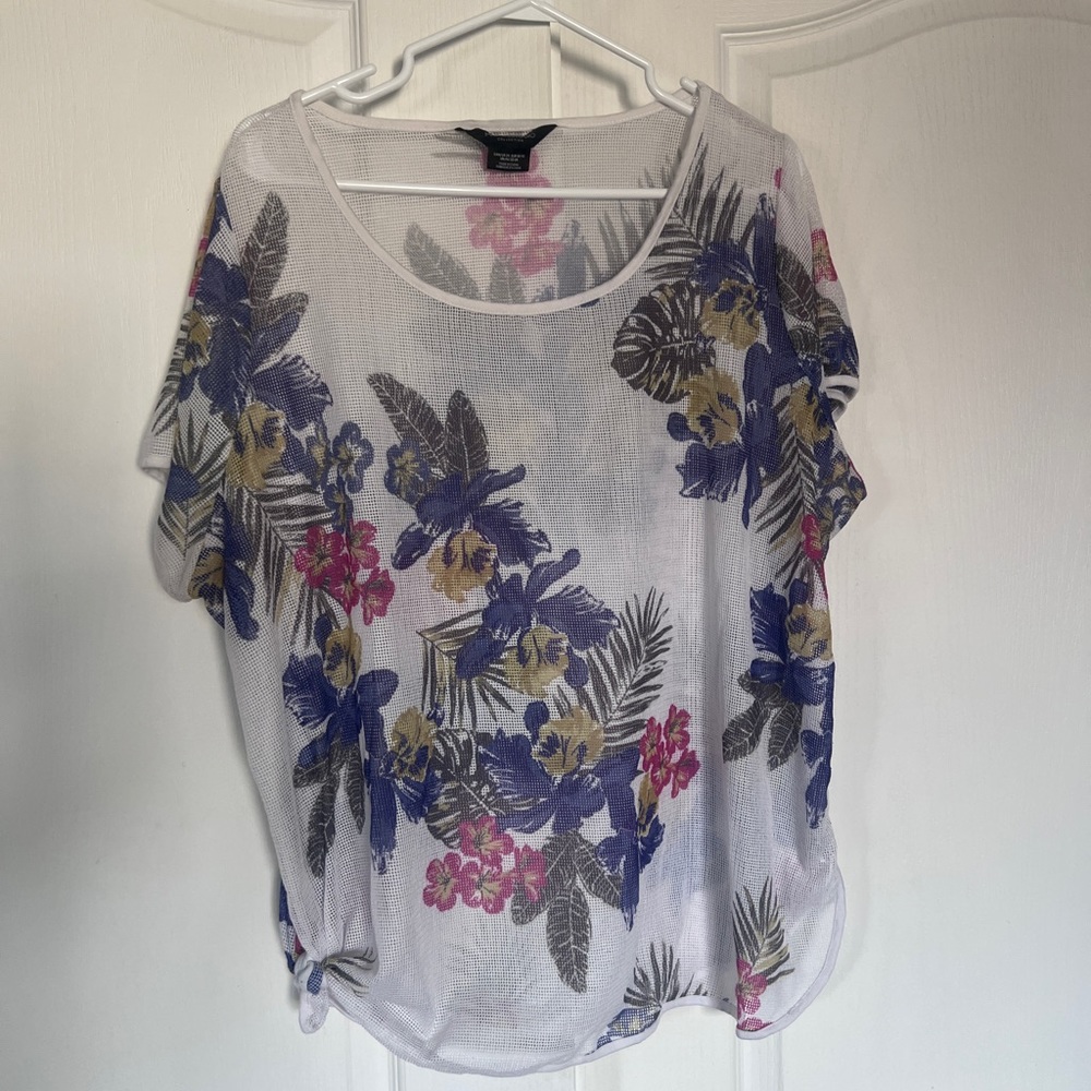 Floral Mesh Top
